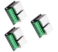 Oxxggkao Placa blindada RJ45 con doble puerto hembra, bloque de terminales de 8 pines, espaciado de paso de 3,5 mm para dispositivos Ethernet, placa divisora Ethernet