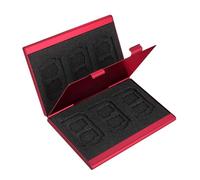 Oxxggkao Portatarjetas portátil de aleación de aluminio, diseño elegante, carcasa dura para objetos pequeños, organizadores multifuncionales fáciles de transportar