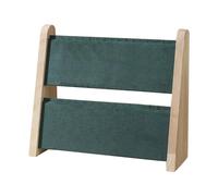 Oxxggkao Práctico soporte de madera para collares, organizador de collares de madera de doble cubierta para un fácil acceso y exhibición en casas, soporte de joyería de feria de manualidades