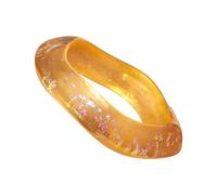 Oxxggkao Pulsera de resina con patrón de estrella brillante con patrón de estrella brillante, joyería elegante para mujeres y niñas, talla única, como se describe