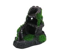 Oxxggkao Resinas de castillos para acuarios, centros de mesa con refugio natural, decoración de cueva de peces para camarones y freír, adornos de acuarios estables con agujeros ocultos