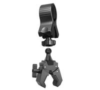 Oxxggkao Secure Grip - Base de sistema de abrazadera de doble tamaño adecuada para tubos de 13 a 47 mm, parte superior para dispositivos de 32 a 68 mm, soporte para micrófonos