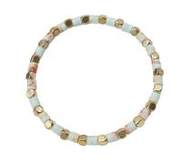 Oxxggkao Shoushan - Cuentas de piedra para mujer, versátil, a la moda, para viajes, uso diario, joyería versátil, pulsera de cuentas naturales, pulsera única, talla única, como se describe