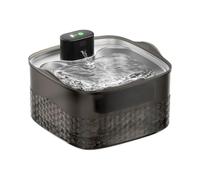 Oxxggkao Smart Flows Fuente de agua para mascotas alimentada por USB para gatos en color negro transparente de gran capacidad, bombas silenciosas, diseño fácil de limpiar, fuente de agua para