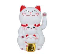 Oxxggkao Solars Energys Power Maneki Neko Beckoning Cats Lucky Waving Arm Set para decoración del hogar, oficina, coche, brazo ondulante, energía solar