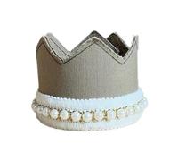 Oxxggkao Sombrero de corona de perlas, accesorios de fotografía para niños, accesorios de sesión de fotos, fiesta de cumpleaños, tocado, gorro de bebé para fotos