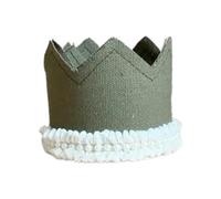Oxxggkao Sombrero de corona de perlas, accesorios de fotografía para niños, accesorios de sesión de fotos, fiesta de cumpleaños, tocado, gorro de bebé para fotos
