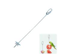 Oxxggkao Soporte de comida para pájaros, para frutas, verduras, gancho de metal para colgar, alimentadores de golosinas de acero inoxidable para mantener limpios a los jaulas de jaulas, práctico
