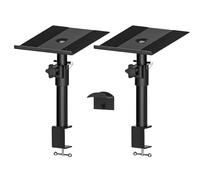 Oxxggkao Soporte de metal fuerte para escritorio, soporte de esquina modificable para auriculares para equipo de estudio, estante de conferenciante montado en la pared, fuerte