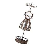 Oxxggkao Soporte multifuncional de hierro para joyas con revestimiento inoxidable, soporte decorativo para uso duradero, organizador de joyas rurales