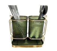 Oxxggkao Soporte para utensilios de cocina que ahorra espacio, organizador de cuchara y tenedor de pared, antideslizante, contenedor de cubiertos desmontable, accesorio de cocina