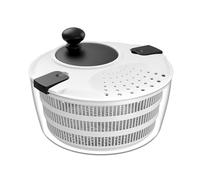 Oxxggkao Spinner manual de ensalada de dos capas de 4 L, deshidratador de alimentos para verduras, medicinales, herramienta de cocina, mango de mano de dos capas