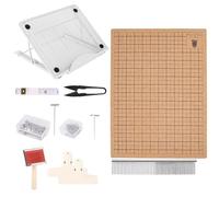 Oxxggkao Tabla de tejer de encaje grande de 12 x 16 pulgadas con accesorios de tejer para pulseras cuadradas de abuelas, proyectos de manualidades, tabla de tejer de madera