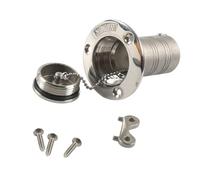 Oxxggkao Tapa de almacenamiento de líquidos marinos de 1 1/2 pulgadas con acero inoxidable 316 de seguridad para barco, yate, vehículo, boquilla de aceite, yate, relleno de cubierta de yate, carbón de