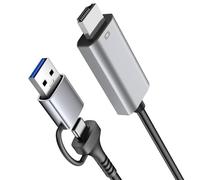 Oxxggkao Tarjeta de captura de video 4K USB + tipo C a HDTV, grabadoras de video para videocámara, cámara de transmisión en vivo, tarjeta de conexión fácil