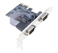 Oxxggkao Tarjeta PCIe de velocidad rápida a 2 puertos RS232 Serials de 9 pines para impresoras, herramientas de depuración y equipos industriales