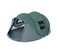 Oxxggkao Tienda de campaña familiar con función de explosión, plan de montaje rápido, puertas de red para ventilación, tela impermeable permanente, red ventilada, vestíbulo impermeable