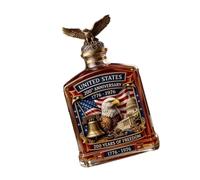 Oxxggkao Unique Whiskeys Decanter - Decantador conmemorativo de América del 250 aniversario para coleccionistas y entusiastas de la historia, decantador de whisky de vidrio