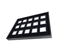 Oxxggkao Velvets - Estuche de acrílico forrado para joyas con 15 ranuras cuadradas para exhibición profesional de piedras preciosas, vitrina de joyería acrílica