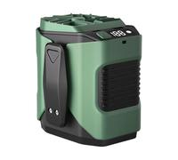 Oxxggkao Ventilador de cintura portátil, clip de velocidad ajustable, cinturón de 6000 mAh, textura ABS, para viajes al aire libre, camping, uso en el escritorio