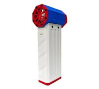 Oxxggkao Ventilador de mano pequeño 2 en 1, turbofán violento de ajuste de velocidad, para camping, recargable, con luz LED, 130000 rpm, plumeros violentos