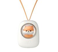 Oxxggkao Ventilador personal portátil manos libres, recargable por USB, cuello 3 aire, cuello pequeño, funciona con pilas