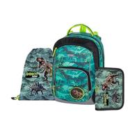 OXY GO - Mochila escolar (3 piezas, para 1 a 3ª clase: mochila ergonómica, estuche y bolsa de gimnasia, con elementos reflectantes para mayor seguridad, ideal para niños a partir de 125 cm)