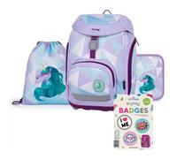 Oxy Sherpy: Set de mochila escolar con estampado de unicornio - 4 piezas