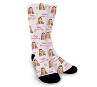 OXYEFEI Calcetines Personalizados,Calcetines Originales Con Fotos y Frases,Calcetines mujer divertidos - día de la madre,Regalo Muy Especial para Mamá (estilo 8)