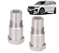 Oxygen Sensor Bung, Stainless Steel Adapter, 7x10x2.5cm/2.76x3.94x0.98 Inches Engine Fitting Tool, Resistant Thread, 2 Pieces, for Automotive Maintenance Oil Drip Drain