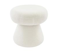 Oxylonty Taburete de maquillaje, 49 cm, acolchado, redondo, madera y metal