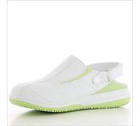 Oxypas Iris, Zapatos de Seguridad Mujer, Blanco (Lgn), 42 EU (8 UK)