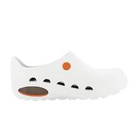 Oxypas Safety Jogger Zuecos Ligeros para Hombres y Mujeres 41/42 EU - OXYVA - Zuecos Antideslizantes, Antibacterianos, Antiestáticos y Antifúngicos, Zapatos de Seguridad, Blanco