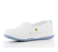 Oxypas Zapatos de Seguridad para Mujer Suzy - Zapato de Trabajo Ligero y cómodo, Ideal para Enfermeras, Cocina o Interior, Antideslizante y Amortiguador, Azul, 37 EU