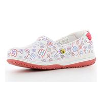 Oxypas Zapatos de Seguridad para Mujer Suzy - Zapato de Trabajo Ligero y cómodo, Ideal para Enfermeras, Cocina o Interior, Antideslizante y Amortiguador, Flor, 37 EU