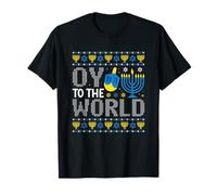 Oy al Mundo Judío Hanukkah Dreidel Camiseta