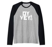 Oy Vey Funny Jewish Yiddish, Hombres, Mujeres, niños, Hanukkah Holiday Camiseta Manga Raglan