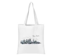 Oyachic Blumen Canvas Tragetasche Damen Canvas Tote Bag Stofftasche Aesthetic Handtasche mit Innentasche & Reißverschluss Einkaufstasche Umhängetasche für Reise Einkaufen (Ciudad)