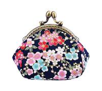 Oyachic Monedero Cierre de Cierre Bolso Embrague Bolso Pequeño Dinero Coin Purse para Mujeres y Niñas (Azul Marino)