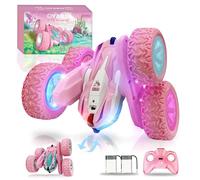 OYAKG Coche Teledirigido,4WD Unicornio Coche RC para Niños 3 4 5 6 7 8 9 10 años,Rosa Coche Radiocontrol 2.4GHz con 2 Bateria,Rotación 360° y Luz, Regalo para Niñas y Niños