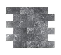 Oyasimi, 10 piezas pelar y palo backsplash azulejos para la cocina, palo impermeable sobre azulejos para el cuarto de baño (30,5 cm x 30,5 cm, Dark Rock)