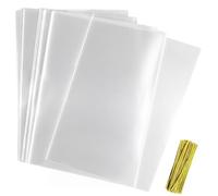 OYAVISR Bolsas transparentes para caramelos, 100 bolsas de celofán de 6 x 10 pulgadas, bolsas de regalo para fiestas, bolsas de regalo, bolsas de manzana, bolsas de celofán para cestas de regalo,