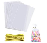 OYAVISR Bolsas transparentes para caramelos, 200 unidades, bolsas de celofán de 3 x 5 pulgadas, bolsas de regalo para fiestas, bolsas de regalo, bolsas de manzana, bolsas de celofán para cestas de