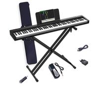 OYAYO E Piano Piano digital 88 teclas, teclado de piano eléctrico semipesado de tamaño completo con función Bluetooth MIDI Piano 88 teclas con soporte de música Pedal sostenido Bolsa de piano Ideal