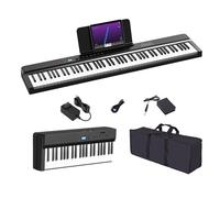 OYAYO Teclado de piano plegable mejorado de 88 teclas, tamaño completo, soporte MIDI, teclado plegable portátil Bluetooth con pedal de sostenimiento y bolsa de piano, soporte para partituras, el mejor