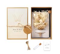 OYAYUN Juego de regalo de dinero para bodas, incluye flores secas, tubo de ensayo + tarjeta a mano, caja de regalo de boda, juego de regalo de boda