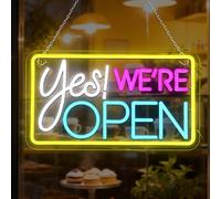 OYCGZV Cartel de neón abierto Yes We are Open Led Neon Cartel Pared Abierto Neon Sign USB Regulable Abierto Cartel Led Abierto para Cerveza Bar Café Pub Café Club Hombre Cueva Fiesta Tienda Pub