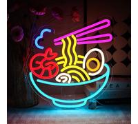 OYCGZV Cartel de neón Ramen multicolor LED para pared Noodles Neon Sign USB fideos LED Cartel para restaurante Ramen-Lladen Cocina Snack-Bar Salón Comedor Brunch Party Home Store Regalos