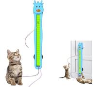 OYCXXCX Juguete de Cuerda voladora para Gatos con Movimiento automático, Juguete Interactivo eléctrico automático para Montar en la Pared, Cuerda voladora con Modos Ajustables para Gatos (Blue)