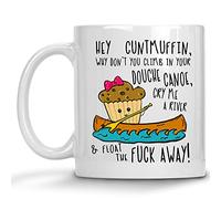 ¡Oye, Imbécil! ¿Por Qué No Te Subes A Tu Canoa De Idiota? Mug Divertido Tazas De Cerámica Elegante Taza Para Cacao Escuela Leche 330Ml